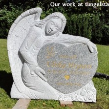 Gravsten Ängel LS410G  (70x70x10) (BxHxD) (gravsten på tungelsta kyrkogården)